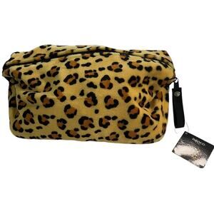 Enesco Wild Nici Leopard Print Plush Cosmetic Bag Pouch – Mini Travel Case